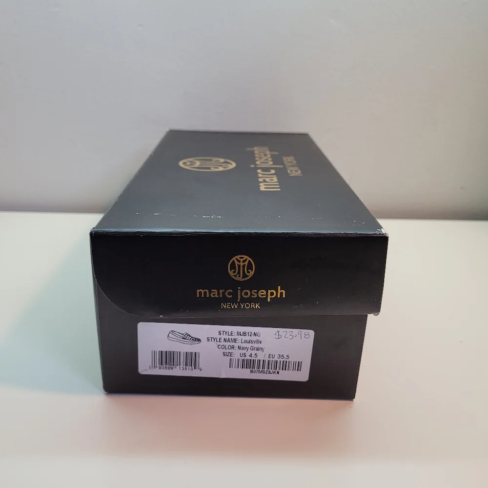 MARC JOSEPH NEW YORK Kids Boys/Girls Leather Navy blue loafers Size 4.5